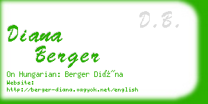 diana berger business card